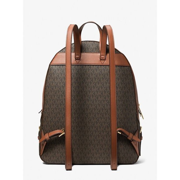 New Michael Kors Jaycee Large Logo Backpack Brown